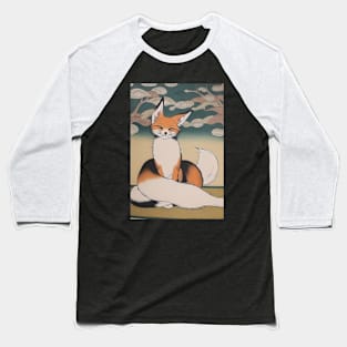 ukiyo-e fox design Baseball T-Shirt